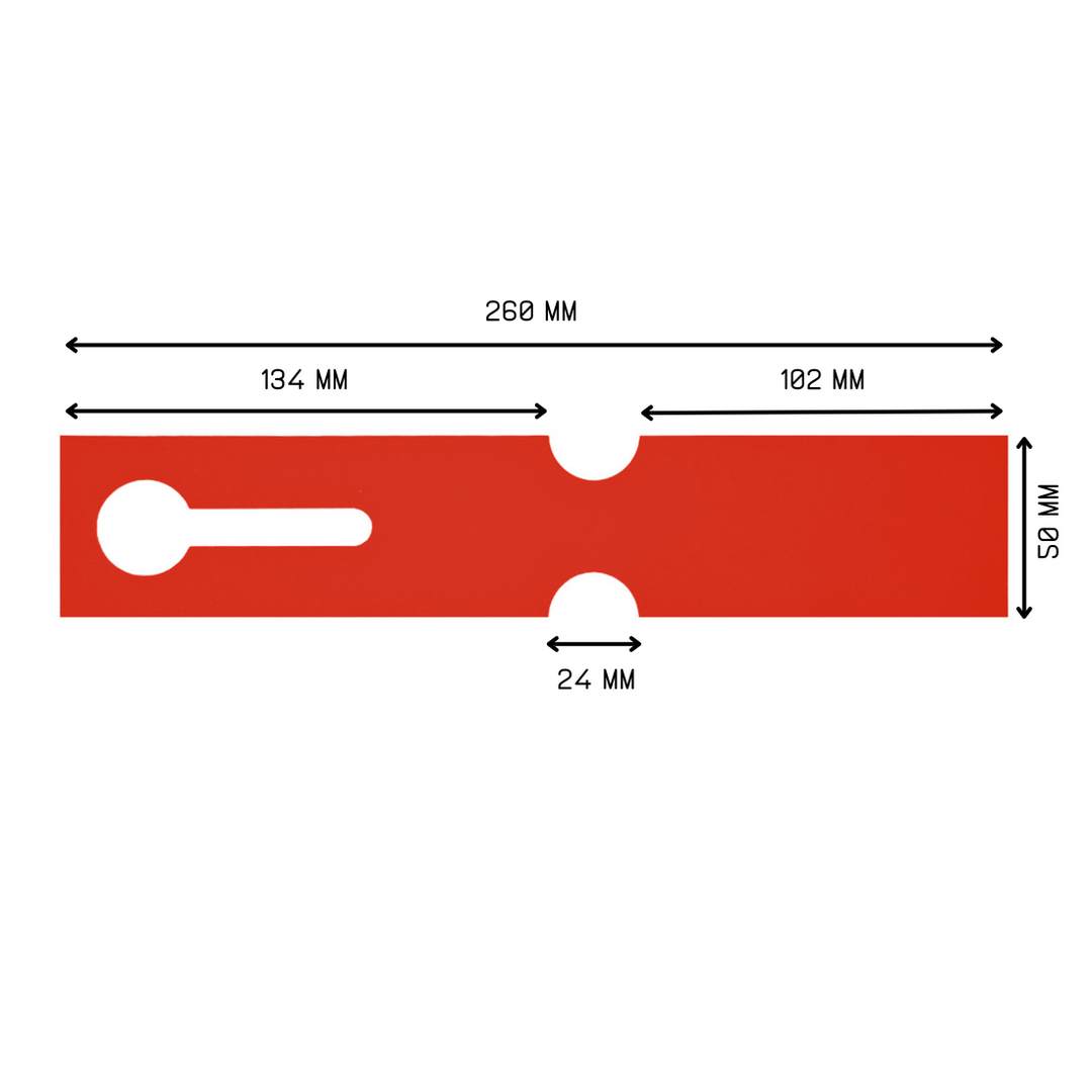 Schlaufenetiketten 260x50mm HDPE, Rot