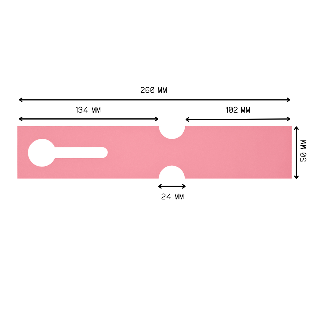 Schlaufenetiketten 260x50mm HDPE