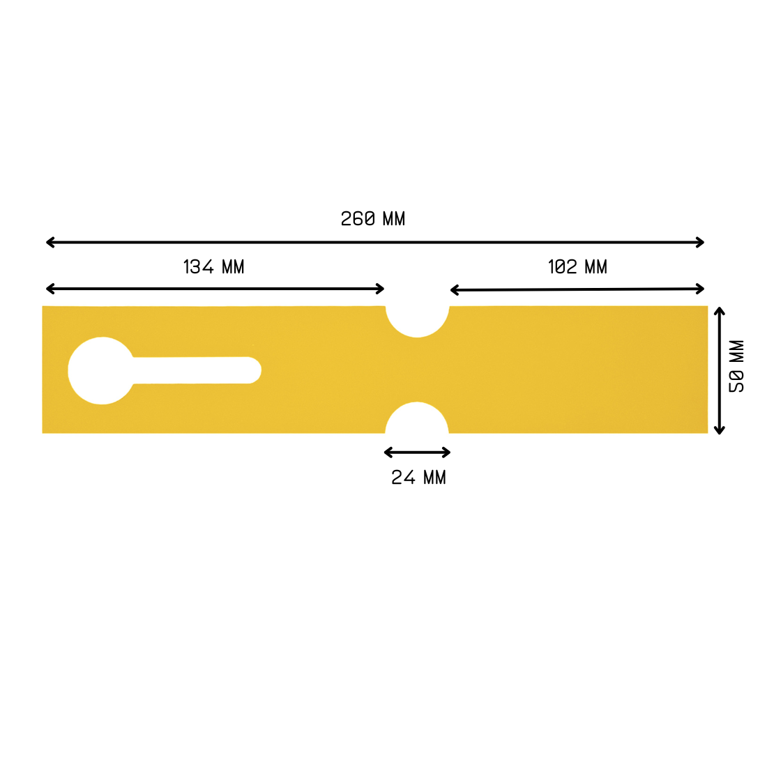 Schlaufenetiketten 260x50mm HDPE