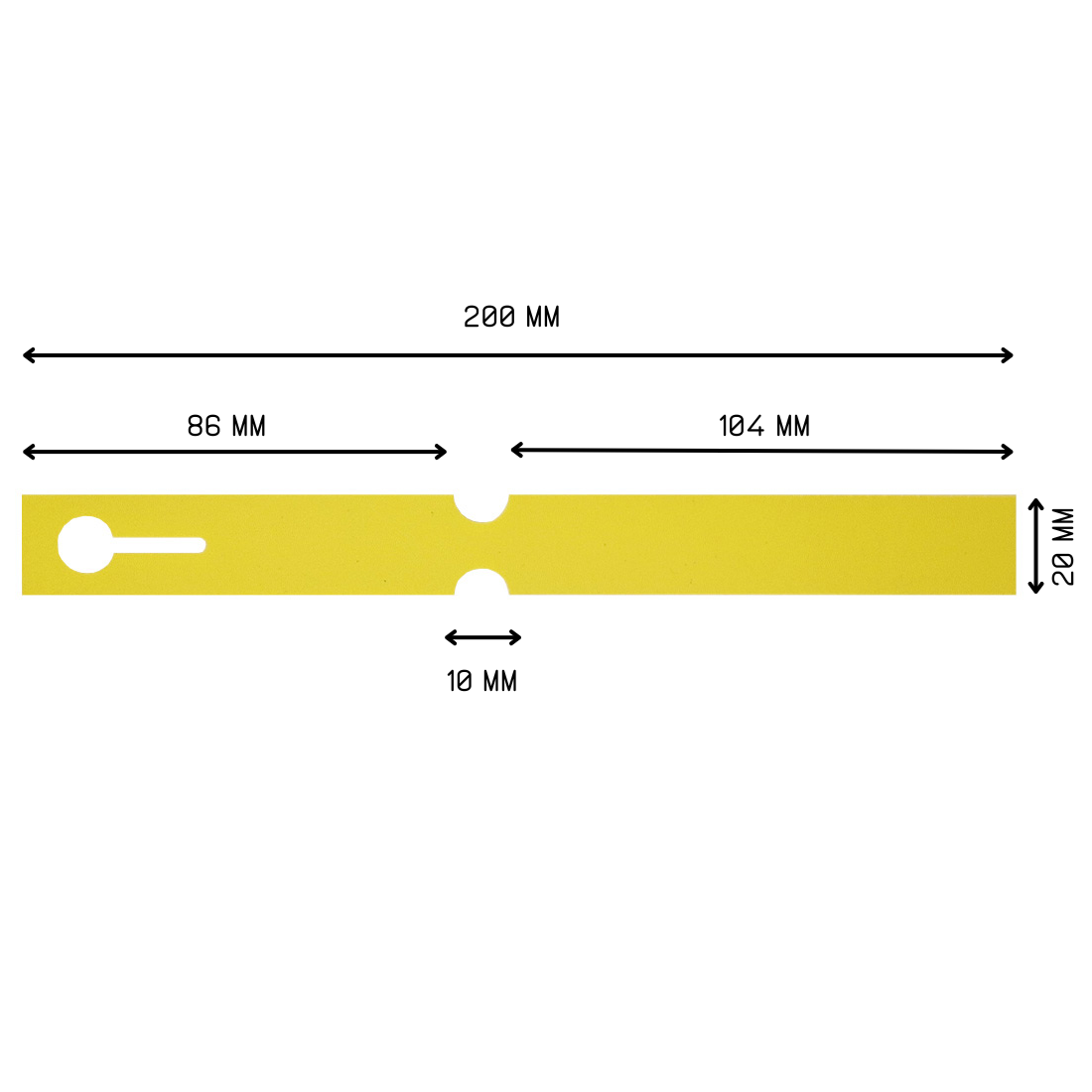 Loop lock labels 200x20mm PVC