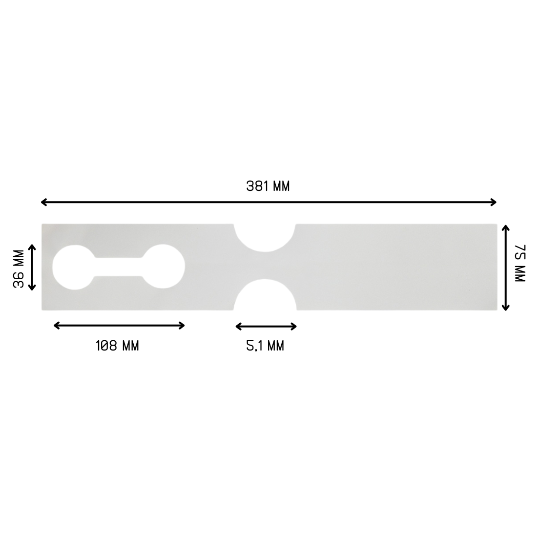 Étiquettes à boucle 381x75mm PEHD
