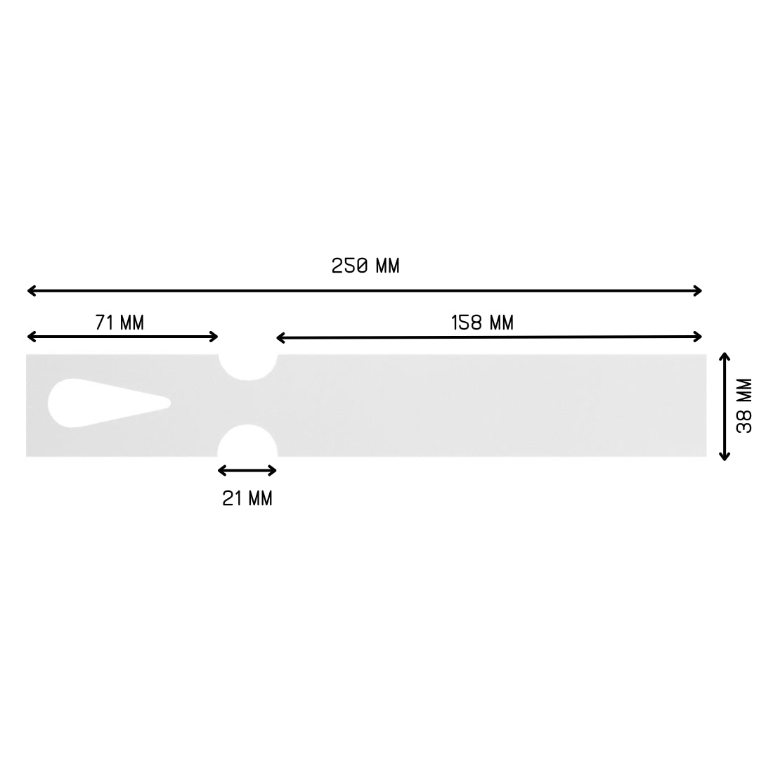 Loop lock labels 250x38mm PET, White