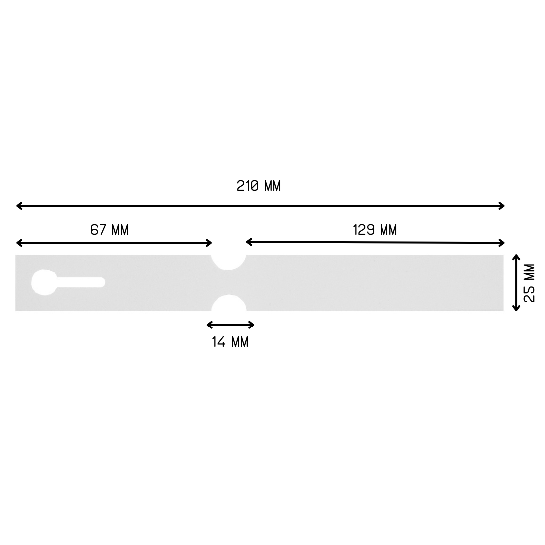 Schlaufenetiketten 210x25mm PET