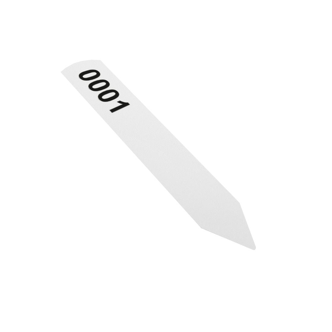 Steeketiketten 120x20mm200µ PET - Genummerd, Wit