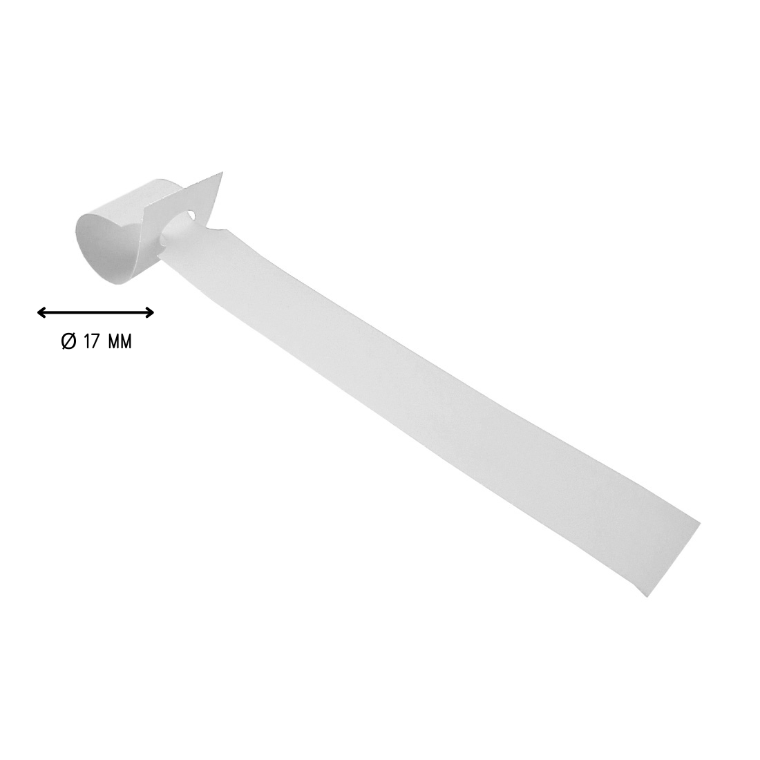 Sleufetiketten 160x17mm HDPE, Wit