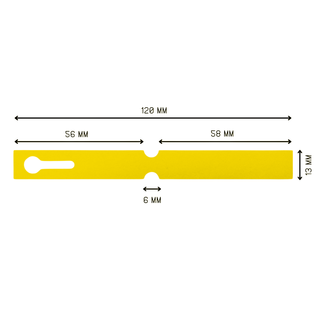 Étiquettes à boucle 120x13mm PVC