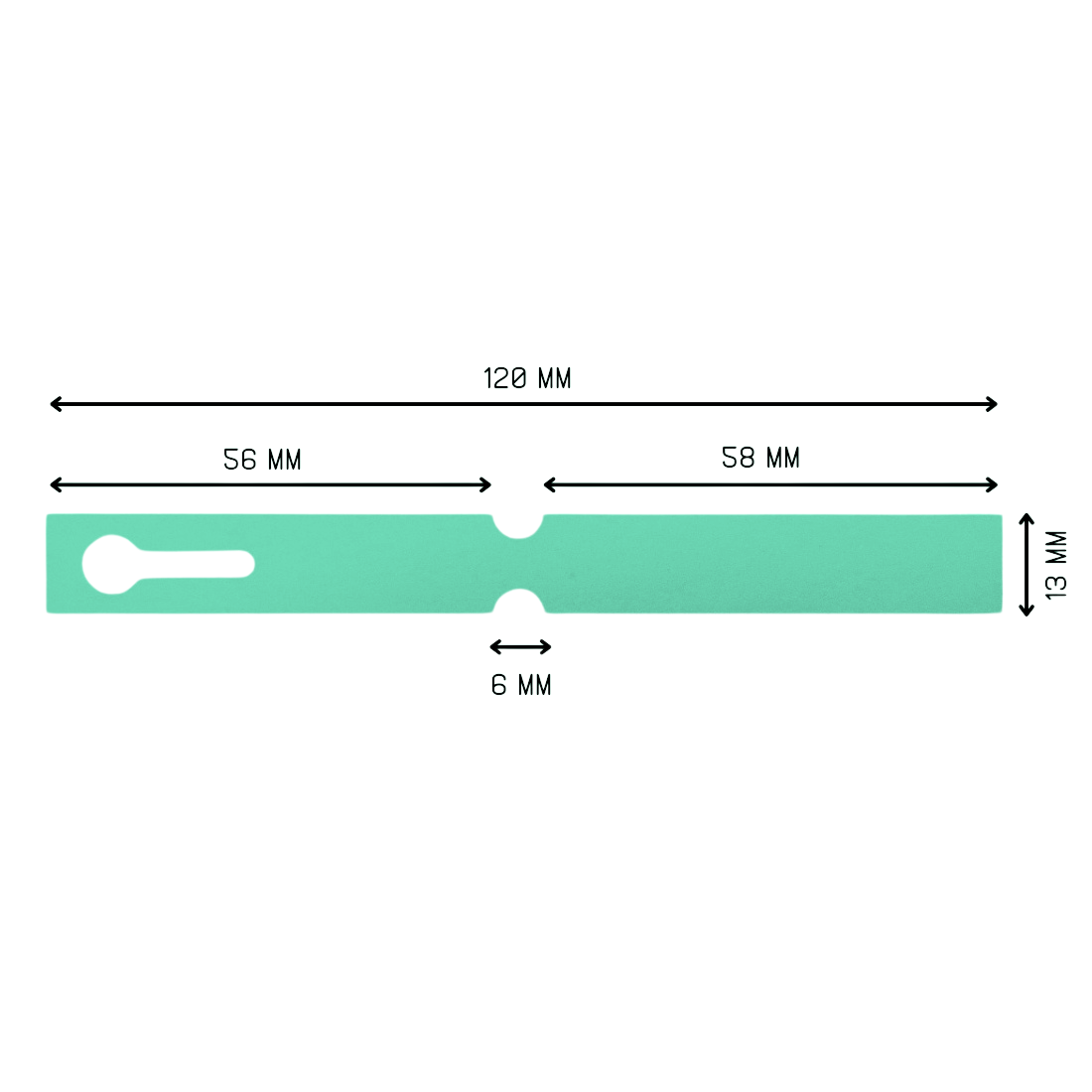 Étiquettes à boucle 120x13mm PVC