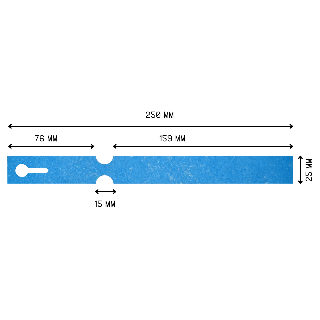 Schlaufenetiketten 250x25mm Tyvek