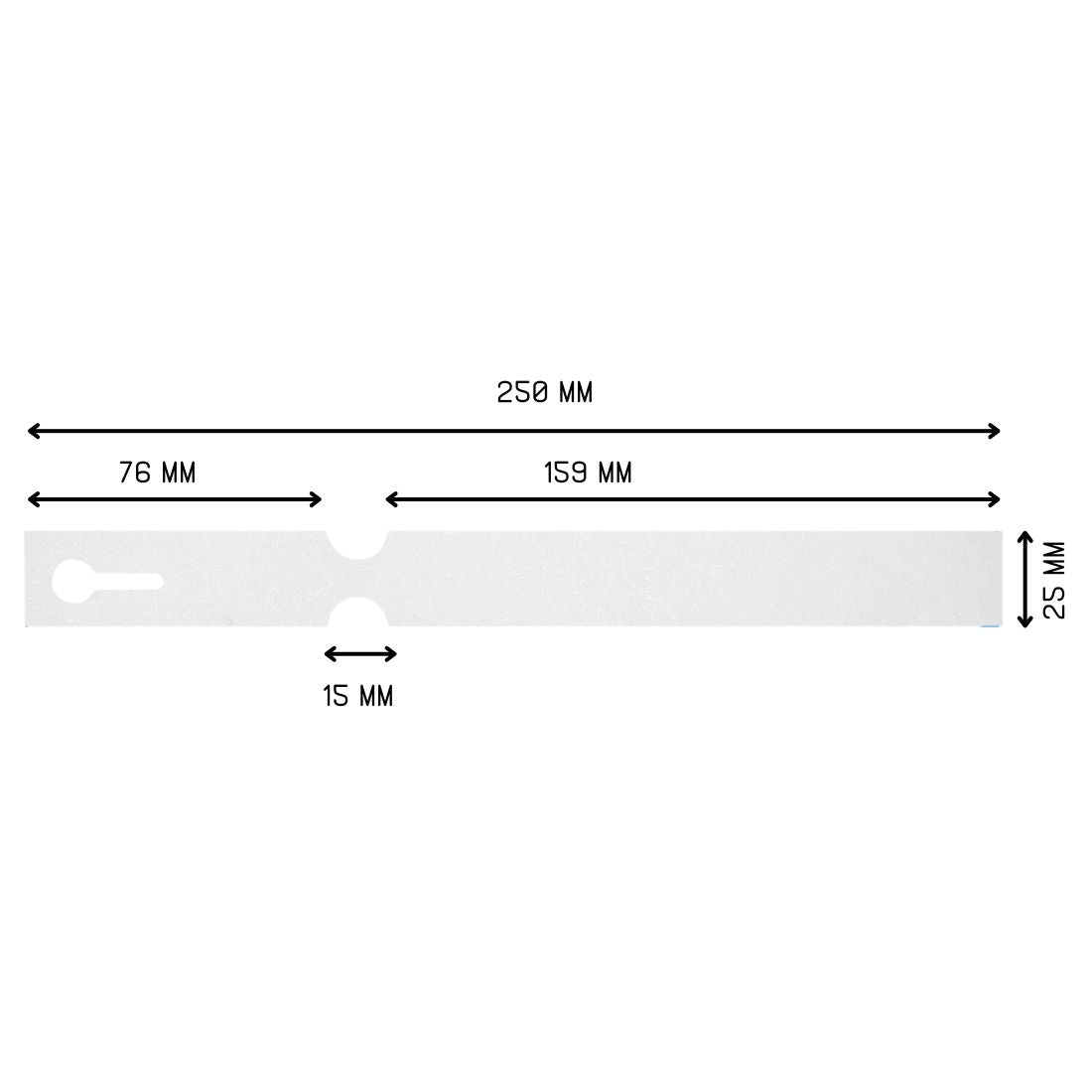 Étiquettes à boucle 250x25mm Tyvek