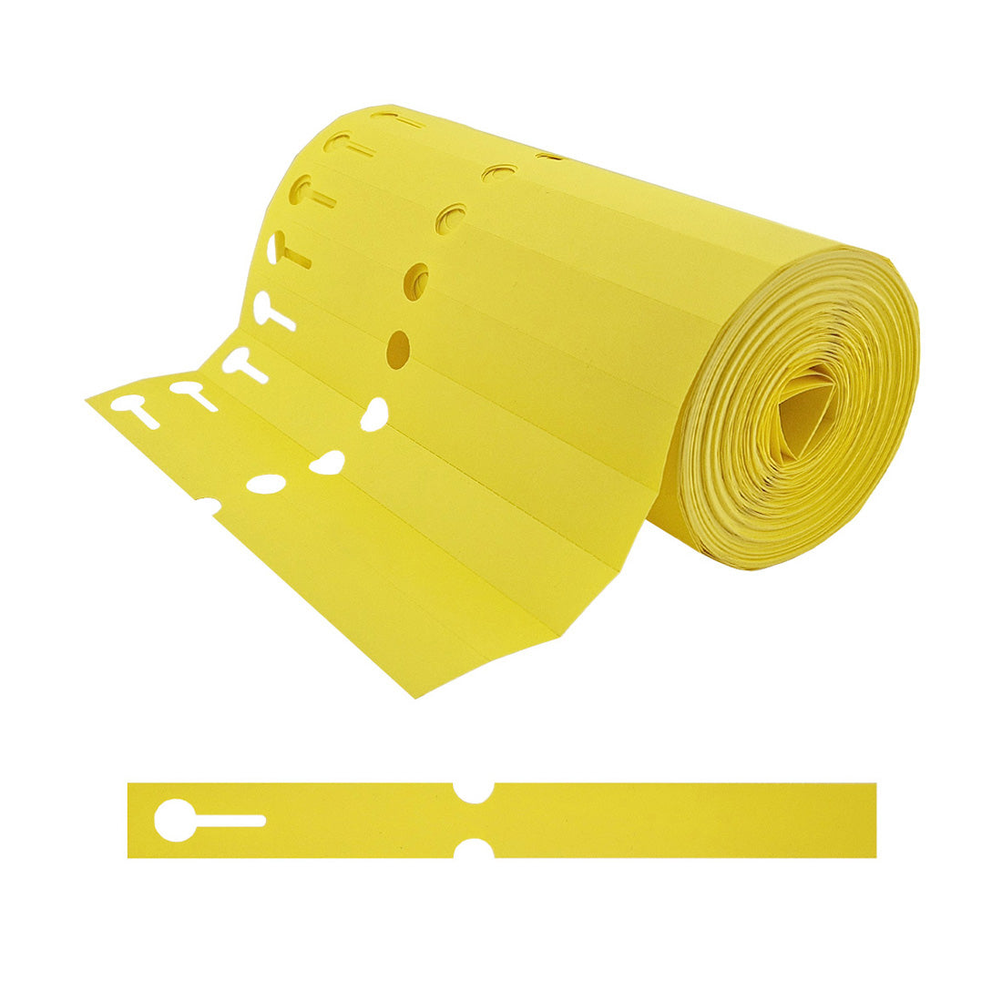 Sleufetiketten 200x20mm PVC, Geel