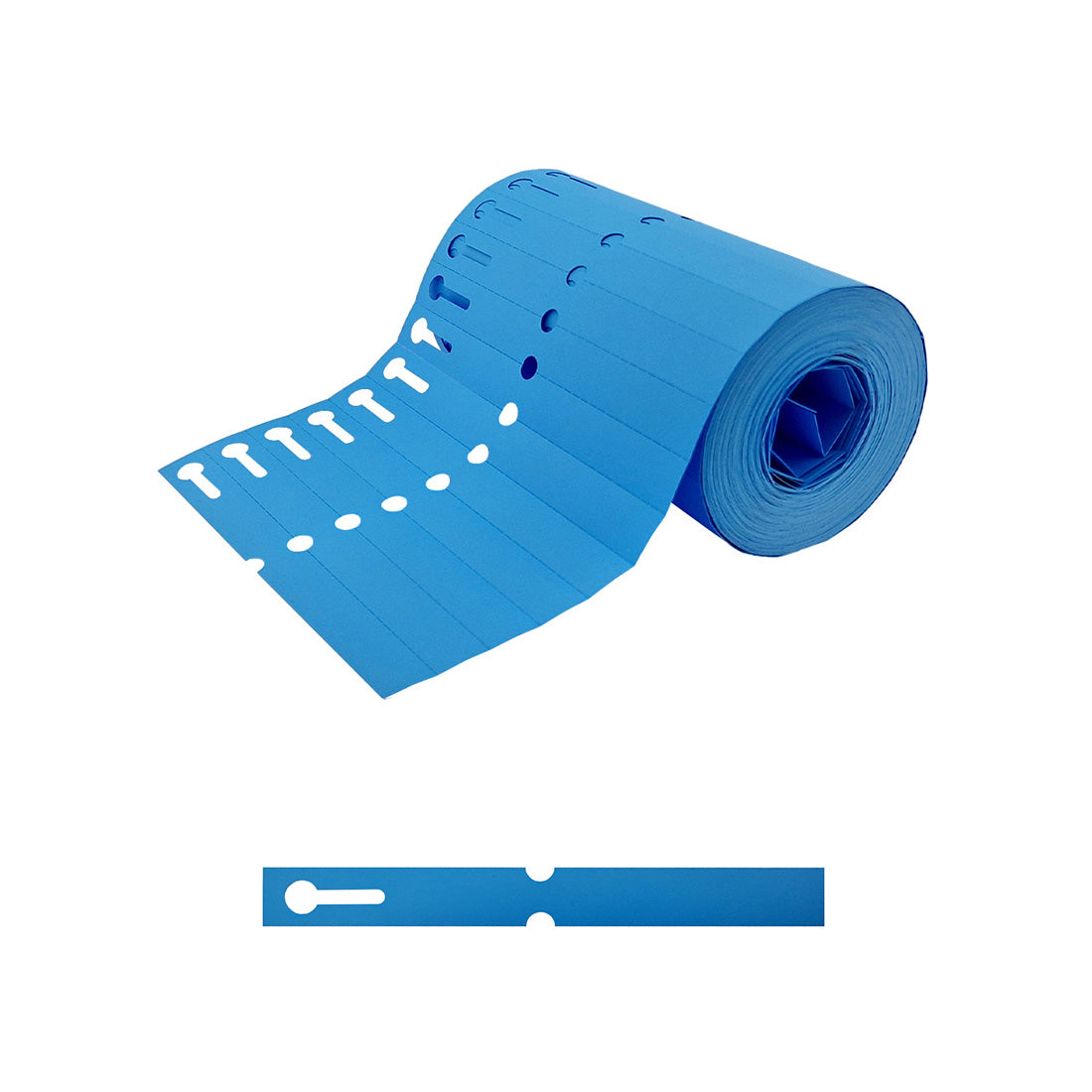 Loop lock labels 120x13mm PVC, Blue