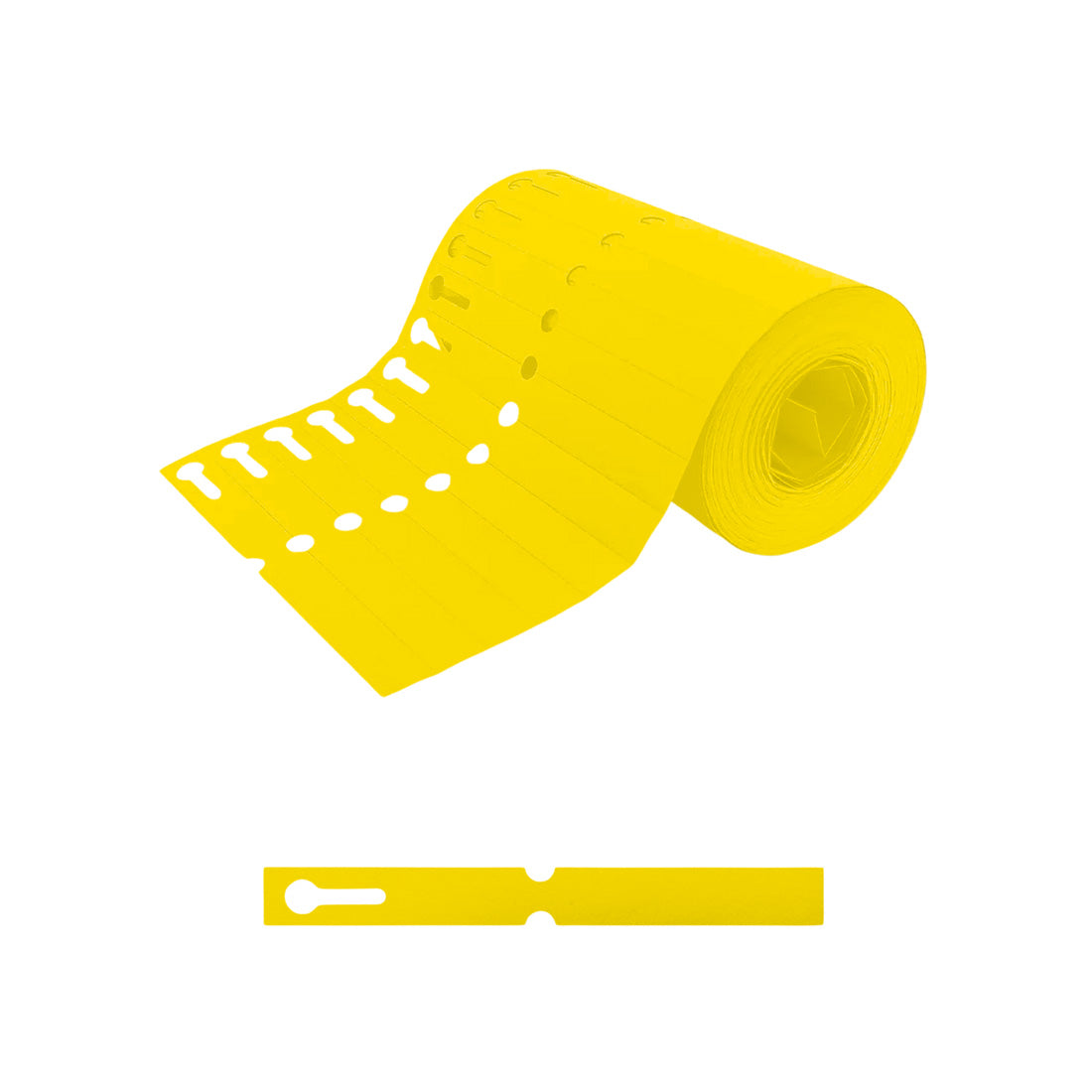 Sleufetiketten 120x13mm PVC, Geel