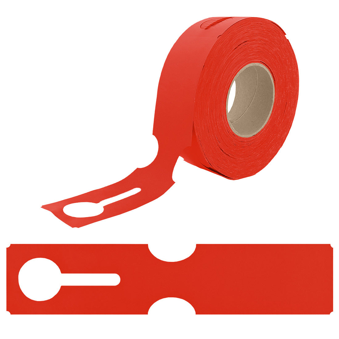 Étiquettes à boucle 273x59mm PEHD, Rouge