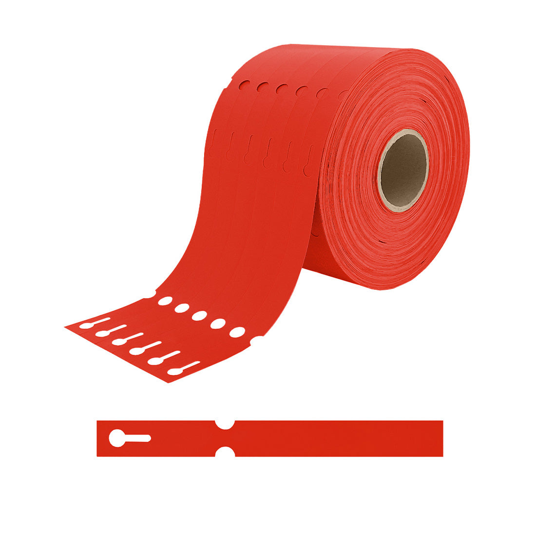 Loop lock labels 160x17mm HDPE, Red