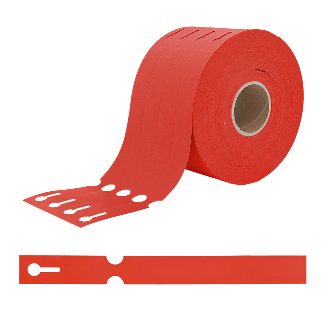 Étiquettes à boucle 250x25mm PEHD, Rouge