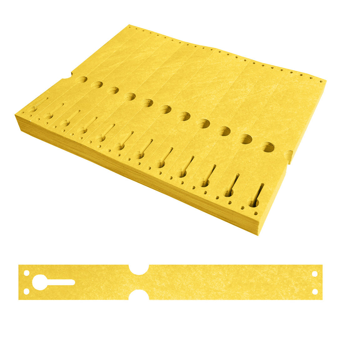 Loop lock labels 220x25,4mm Tyvek Yellow