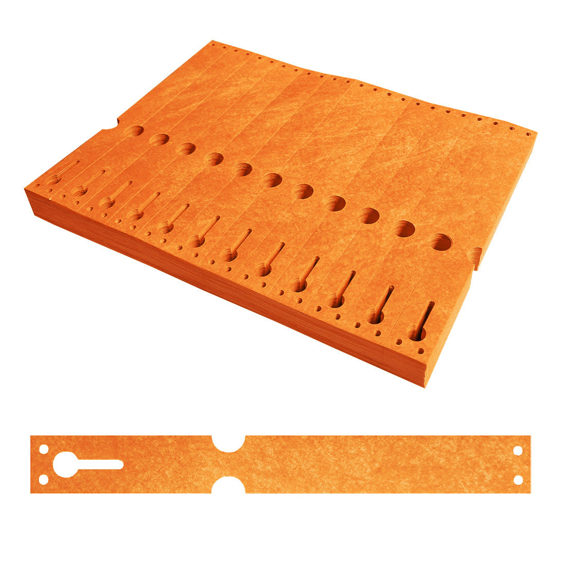 Sleufetiketten 220x25,4mm Tyvek, Oranje