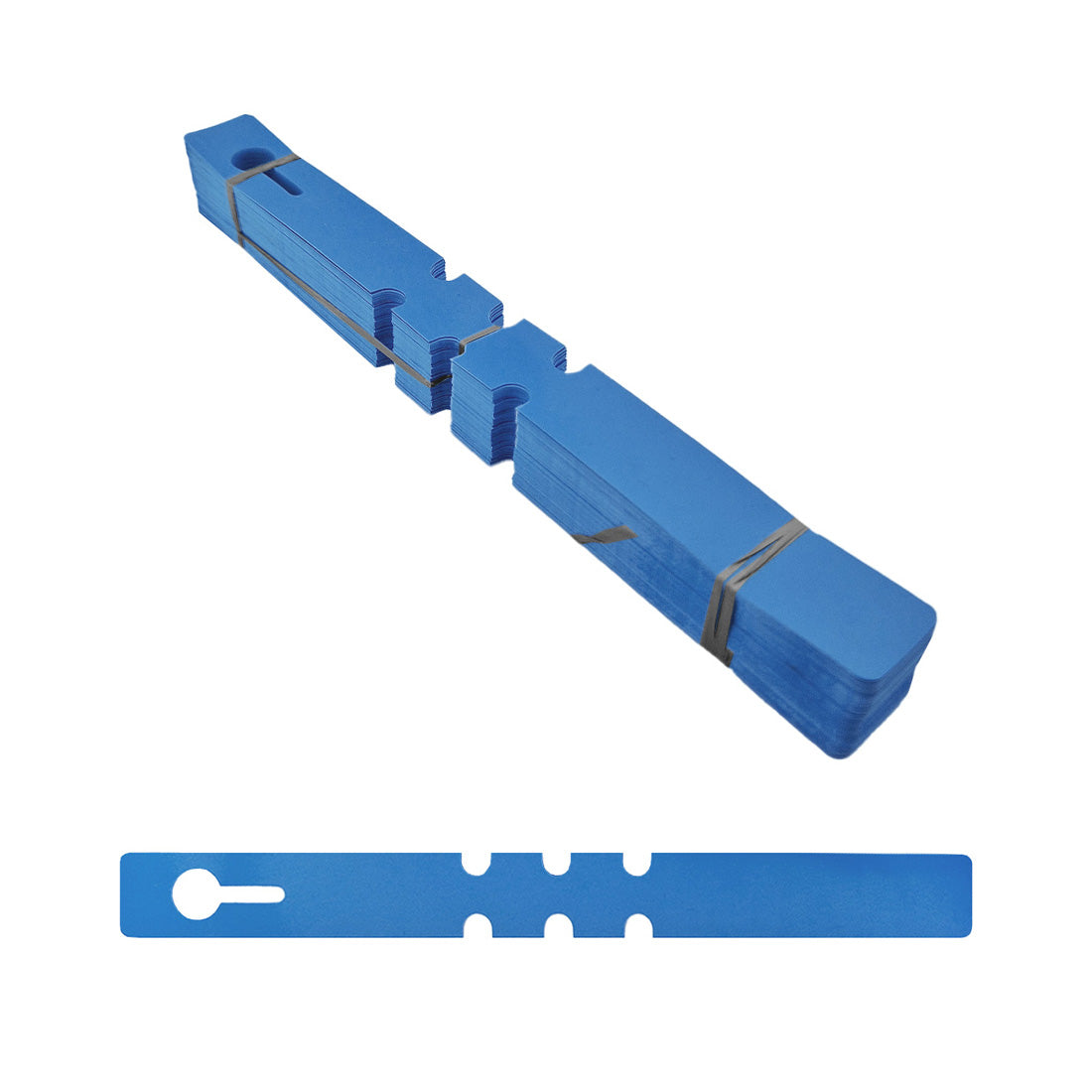 Sleufetiketten 210x20mm PVC, Blauw