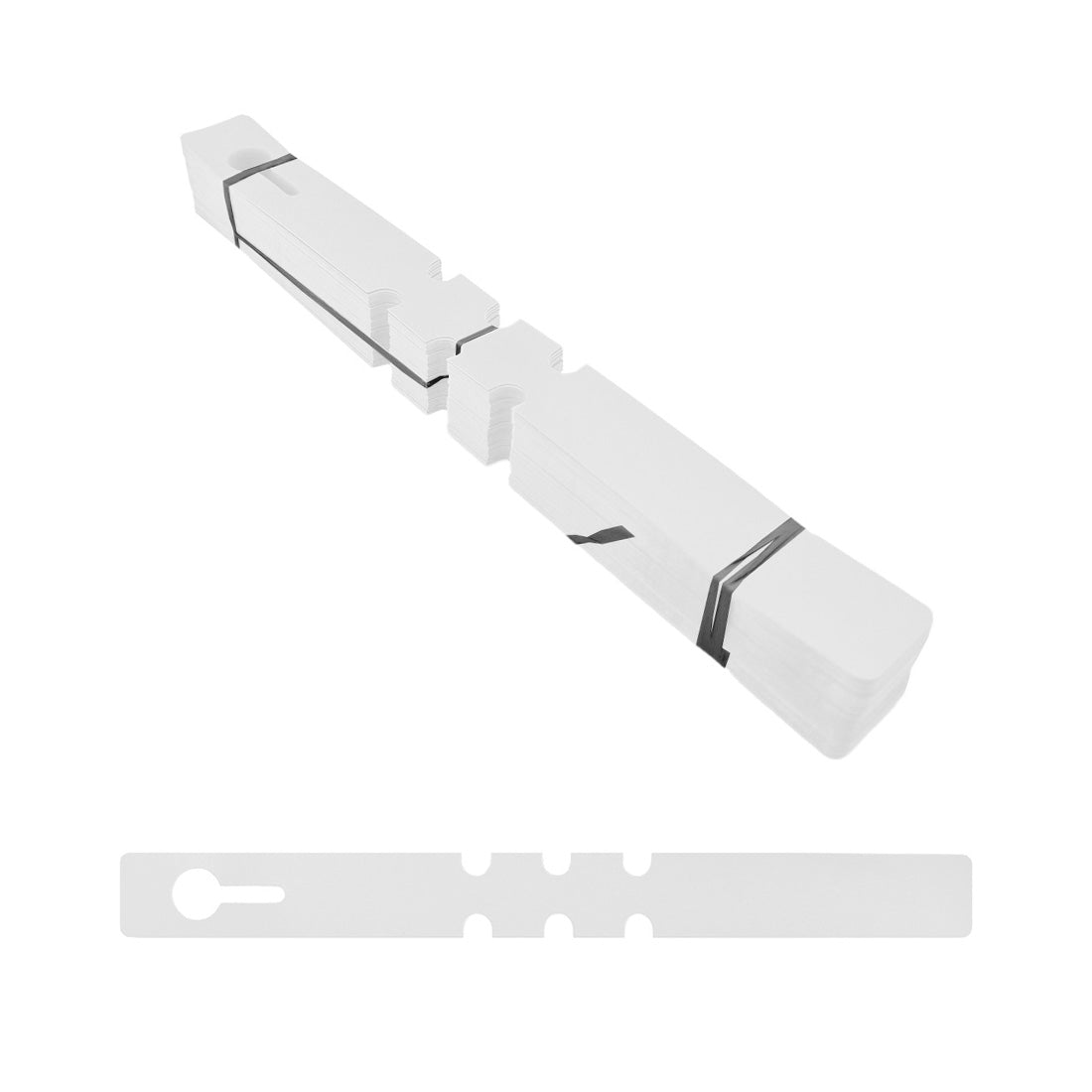Étiquettes à boucle 210x20mm PVC, Blanc