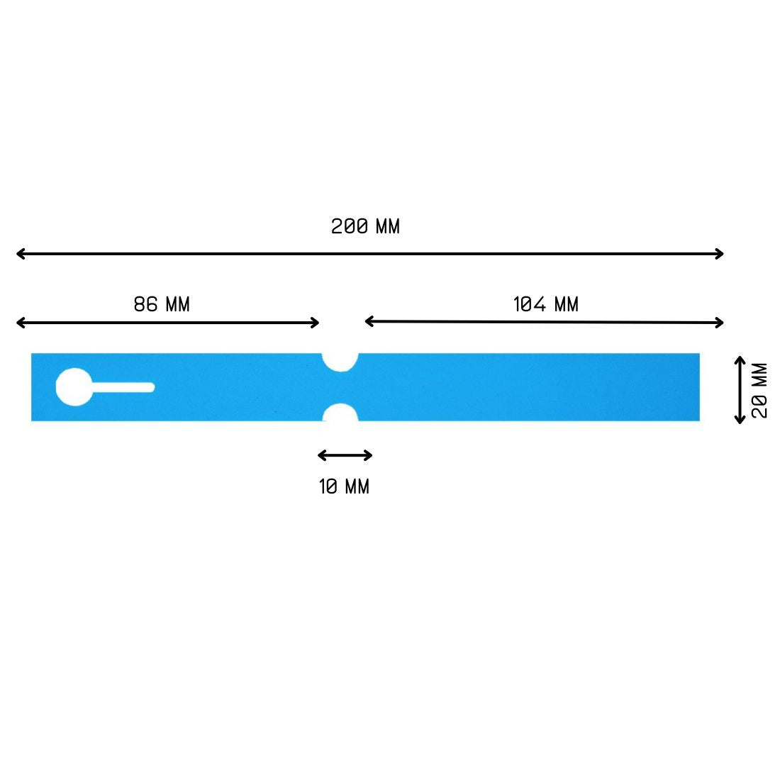 Étiquettes à boucle 200x20mm PVC