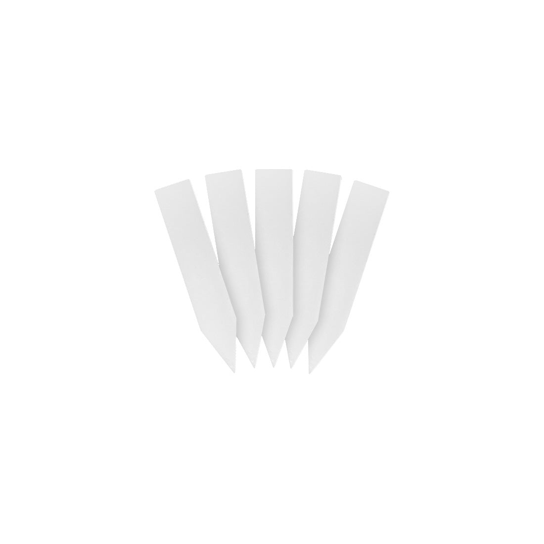 Étiquettes à piquer 10x50mm 470µ PVC, Blanc