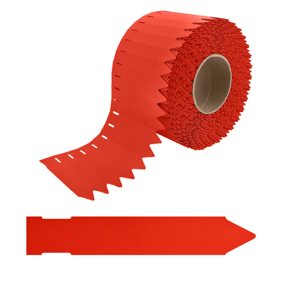 Steeketiketten 25x120mm 350µ PVC, Rood