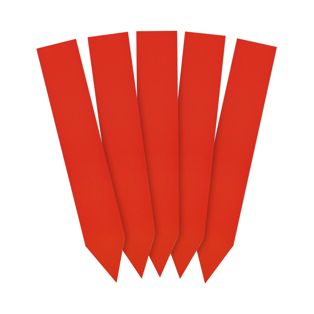 Étiquettes à piquer 20x120mm 350µ PVC Rouge