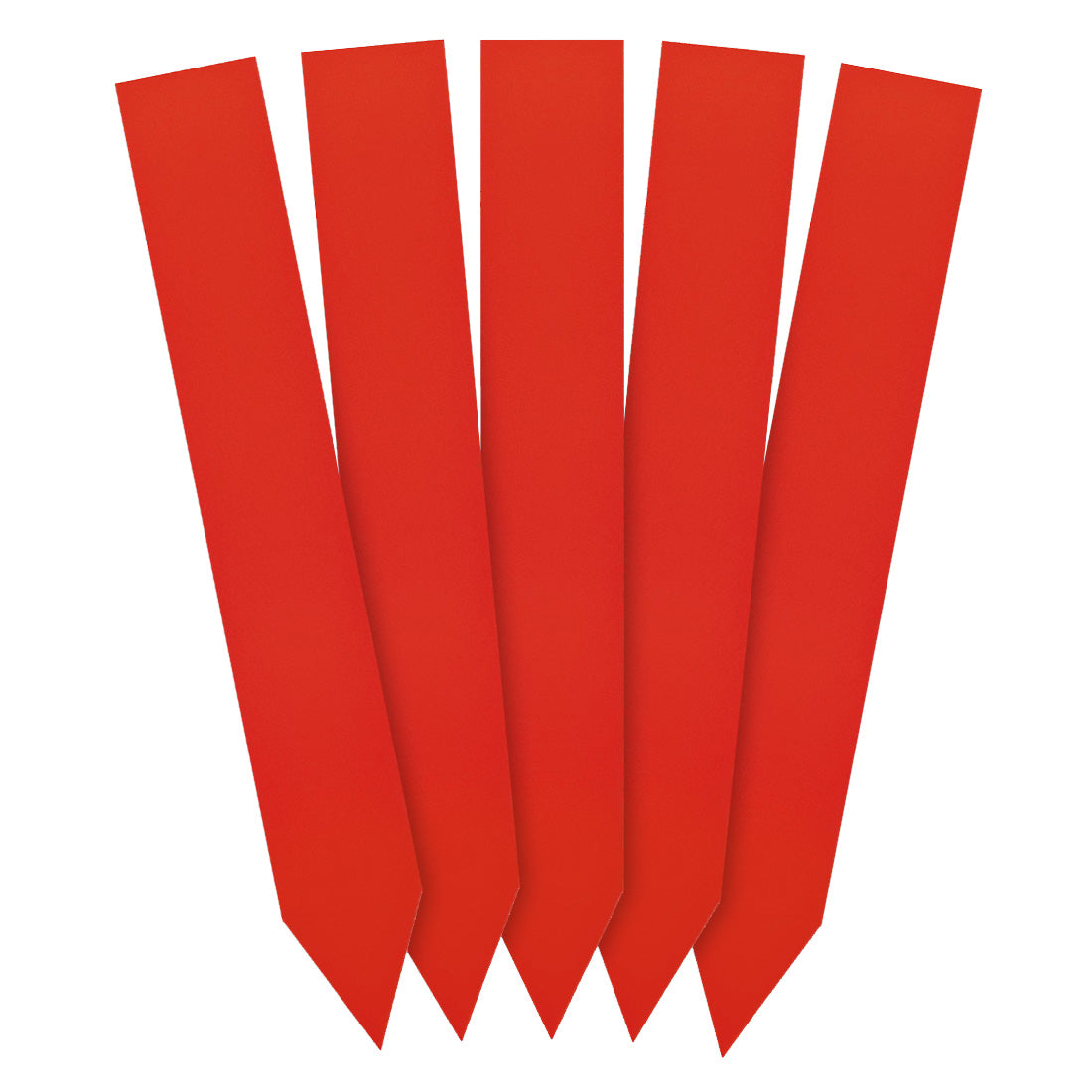 Étiquettes à piquer 20x140mm 350µ PVC Rouge