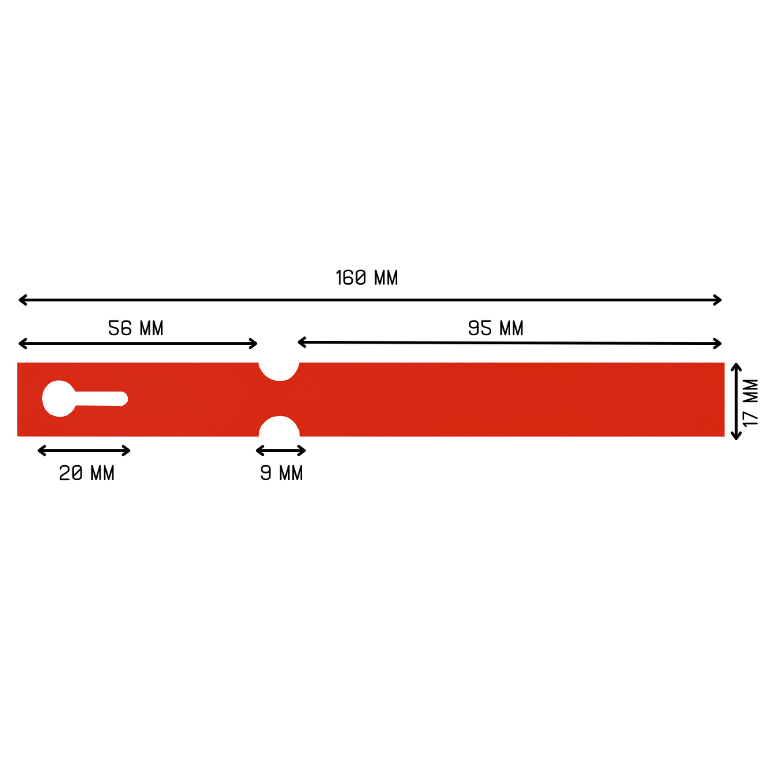 Loop lock labels 160x17mm HDPE