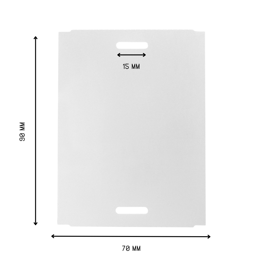 Anhängeetiketten 70x90mm PVC, Weiß