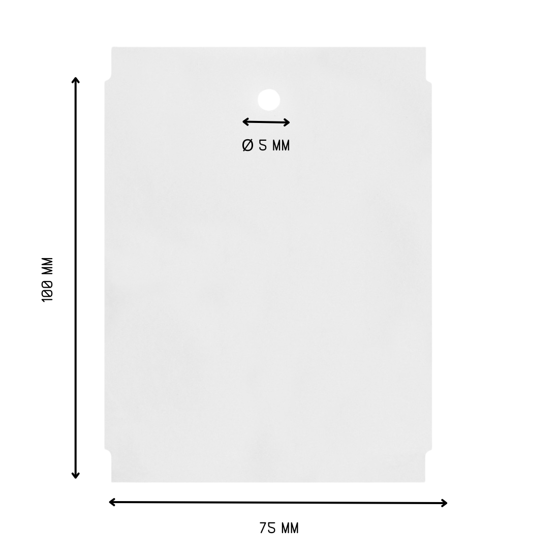 Anhängeetiketten 75x100mm HDPE, Weiß