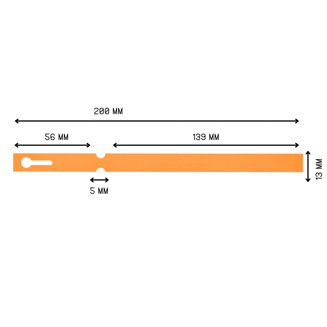 Loop lock labels 200x13mm PVC