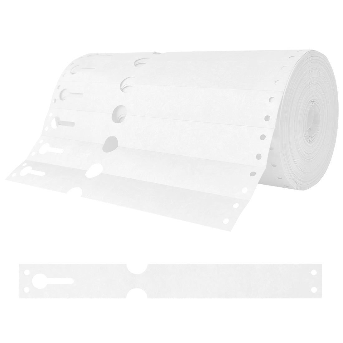 Loop lock labels 220x25,4mm Tyvek, White