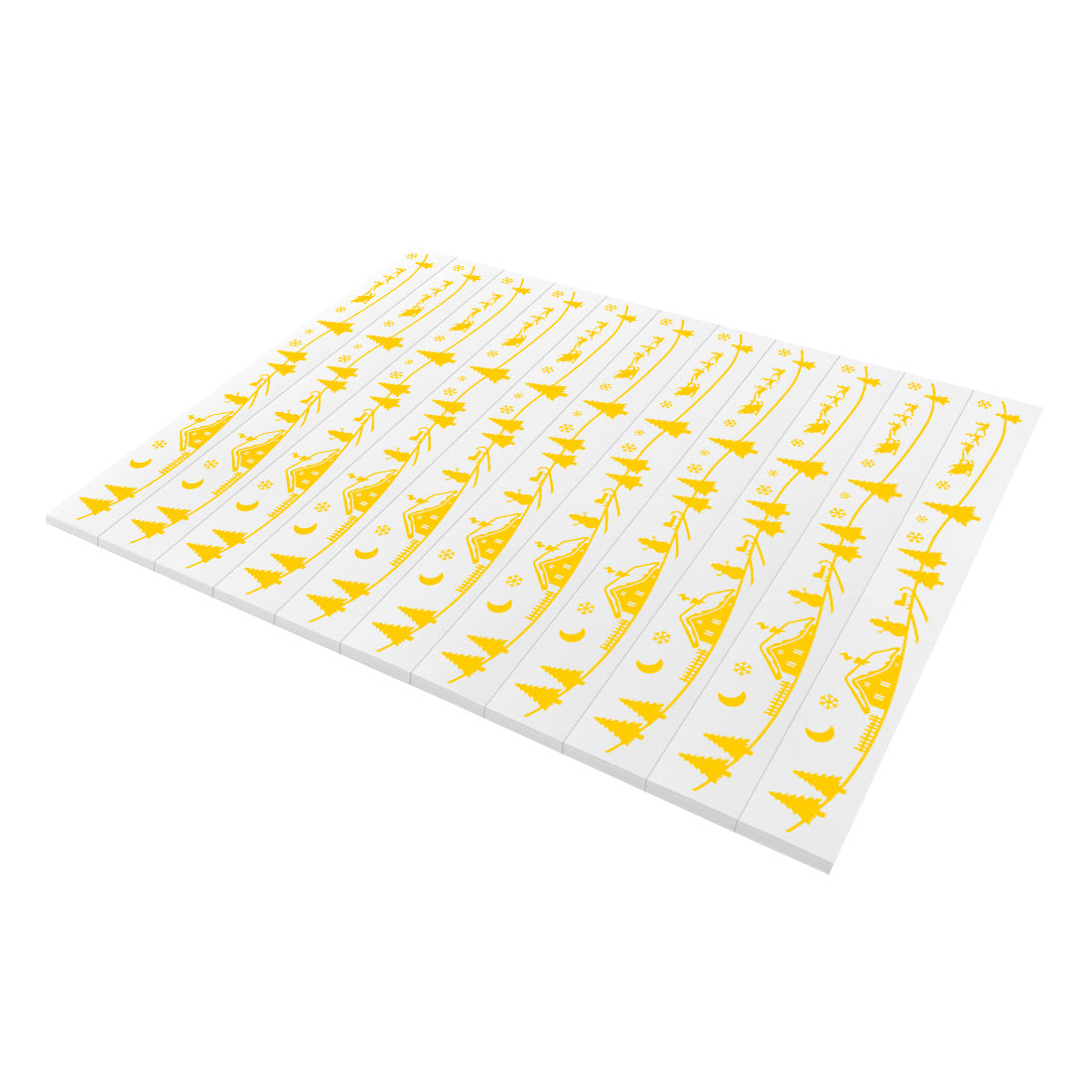 Étiquettes pour sapins de Noël 210x25,5mm PET, Jaune