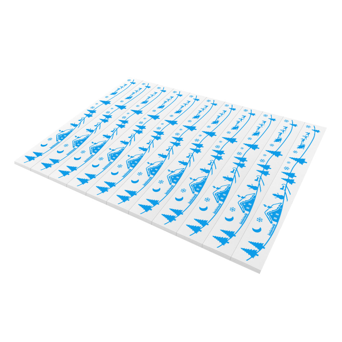 Étiquettes pour sapins de Noël 210x25,5mm PET, Bleu