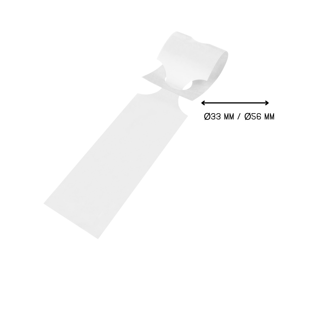 Loop lock labels 400x75mm HDPE - Numbered, White